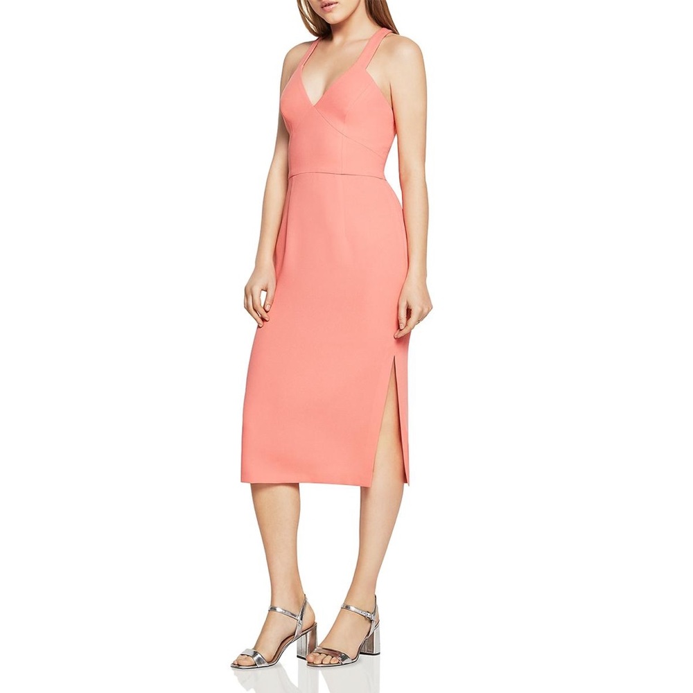 BCBGeneration Sherbet V-Neck Razorback Dress